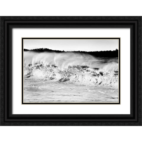 Carmel Waves II Black Ornate Wood Framed Art Print with Double Matting by Peterson, Lee