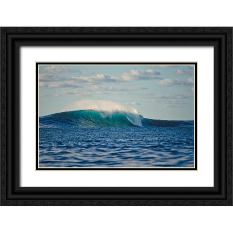 Ocean Waves II Black Ornate Wood Framed Art Print with Double Matting by Peterson, Lee