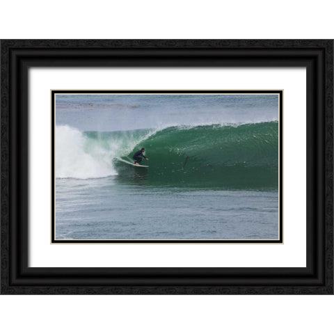 Surfing VI Black Ornate Wood Framed Art Print with Double Matting by Peterson, Lee