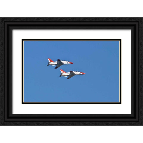 Air Show II Black Ornate Wood Framed Art Print with Double Matting by Peterson, Lee