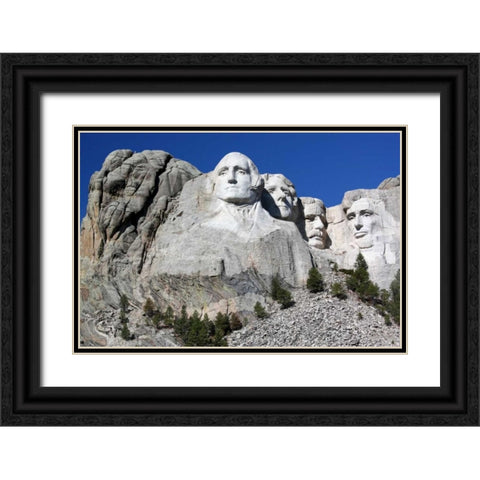 Mt. Rushmore I Black Ornate Wood Framed Art Print with Double Matting by Putman, Tammy