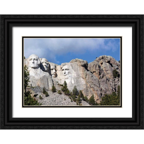 Mt. Rushmore II Black Ornate Wood Framed Art Print with Double Matting by Putman, Tammy