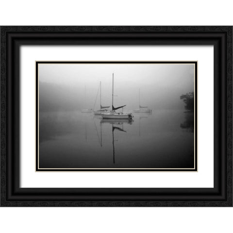 In the Fog Black Ornate Wood Framed Art Print with Double Matting by Putman, Tammy