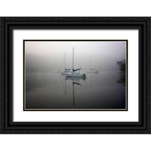 In the Fog Black Ornate Wood Framed Art Print with Double Matting by Putman, Tammy