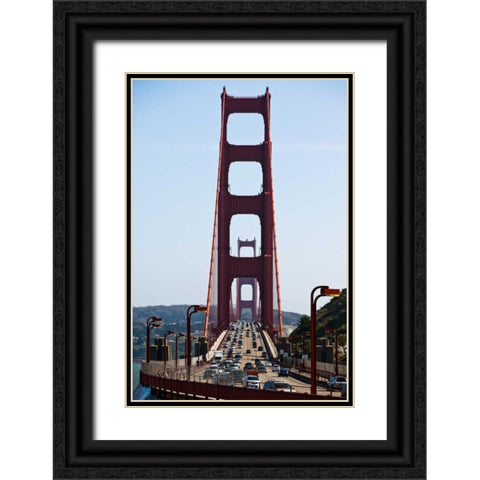 Golden Gate III Black Ornate Wood Framed Art Print with Double Matting by Stefko, Bob