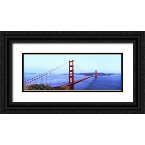 Golden Gate V Black Ornate Wood Framed Art Print with Double Matting by Stefko, Bob