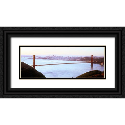 Golden Gate VI Black Ornate Wood Framed Art Print with Double Matting by Stefko, Bob