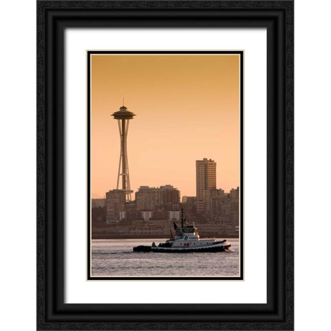 Space Needle IV Black Ornate Wood Framed Art Print with Double Matting by Stefko, Bob