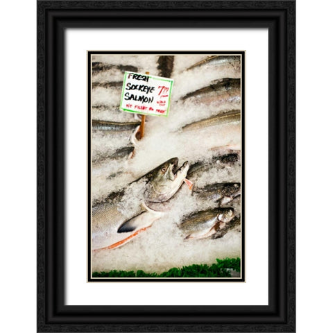 Fresh Seafood II Black Ornate Wood Framed Art Print with Double Matting by Stefko, Bob