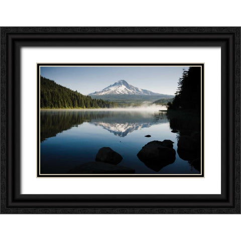 Mt. Hood in Summer I Black Ornate Wood Framed Art Print with Double Matting by Stefko, Bob