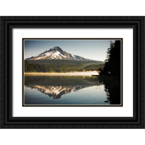 Mt. Hood in Summer II Black Ornate Wood Framed Art Print with Double Matting by Stefko, Bob