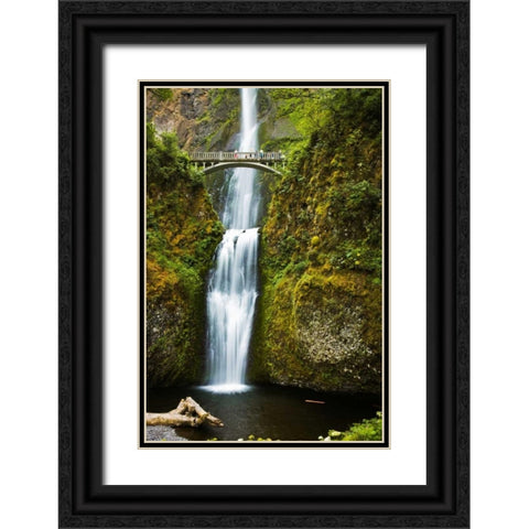 Multnomah Falls I Black Ornate Wood Framed Art Print with Double Matting by Stefko, Bob