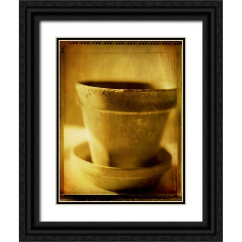 Terracotta Pots I Black Ornate Wood Framed Art Print with Double Matting by Stefko, Bob