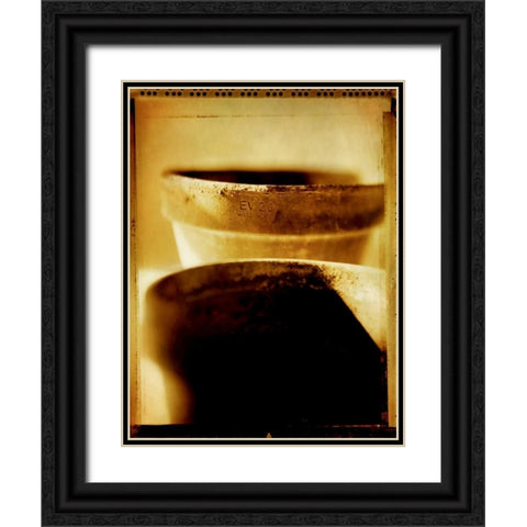 Terracotta Pots IV Black Ornate Wood Framed Art Print with Double Matting by Stefko, Bob