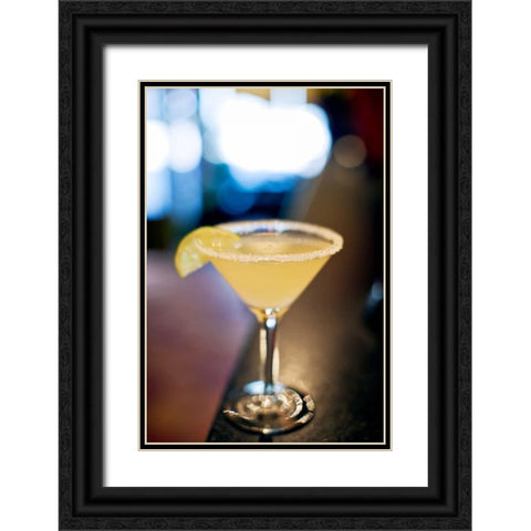 Happy Hour Margarita Black Ornate Wood Framed Art Print with Double Matting by Stefko, Bob