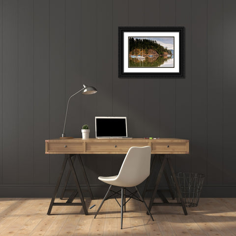Sooke Harbor II Black Ornate Wood Framed Art Print with Double Matting by Stefko, Bob