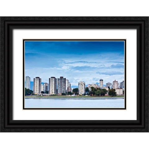 False Creek IV Black Ornate Wood Framed Art Print with Double Matting by Stefko, Bob