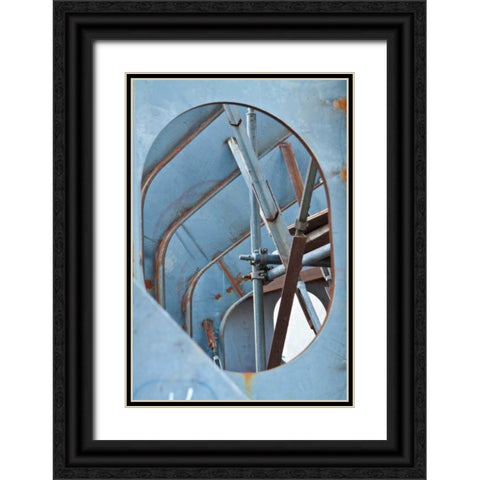 Blue Steel II Black Ornate Wood Framed Art Print with Double Matting by Styber, Dana