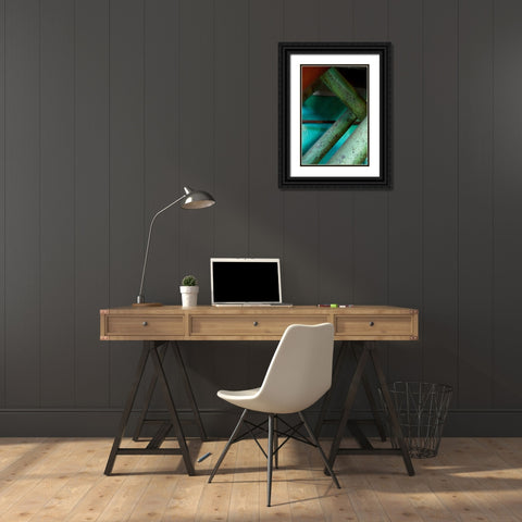 Crosshatch Black Ornate Wood Framed Art Print with Double Matting by Styber, Dana