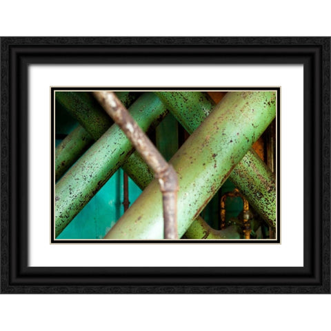 Central Junction Black Ornate Wood Framed Art Print with Double Matting by Styber, Dana