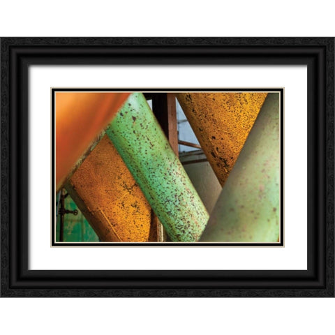 Split Decision Black Ornate Wood Framed Art Print with Double Matting by Styber, Dana