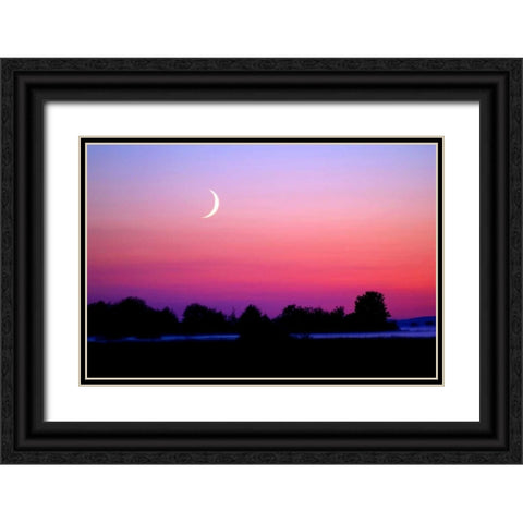 Crescent at Twilight Black Ornate Wood Framed Art Print with Double Matting by Taylor, Douglas