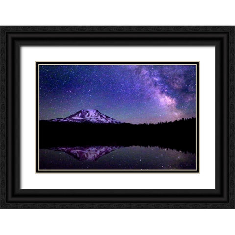 Milky Way Black Ornate Wood Framed Art Print with Double Matting by Taylor, Douglas