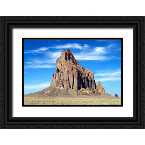 Shiprock Black Ornate Wood Framed Art Print with Double Matting by Taylor, Douglas