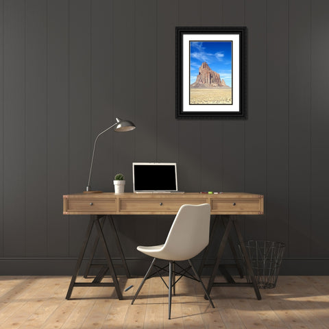 Shiprock Portrait Black Ornate Wood Framed Art Print with Double Matting by Taylor, Douglas