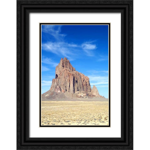 Shiprock Portrait Black Ornate Wood Framed Art Print with Double Matting by Taylor, Douglas
