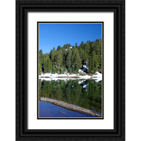 Emerald Lake Black Ornate Wood Framed Art Print with Double Matting by Taylor, Douglas