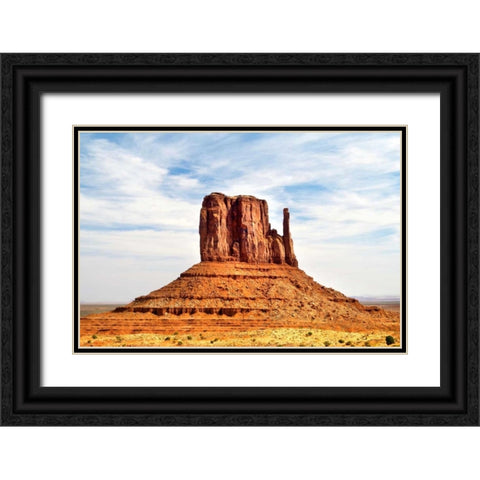 West Mitten Black Ornate Wood Framed Art Print with Double Matting by Taylor, Douglas