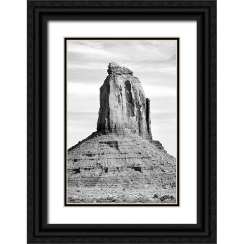 Monument Valley II BW Black Ornate Wood Framed Art Print with Double Matting by Taylor, Douglas