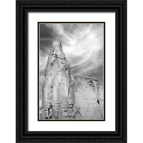 Navajo Skies BW Black Ornate Wood Framed Art Print with Double Matting by Taylor, Douglas