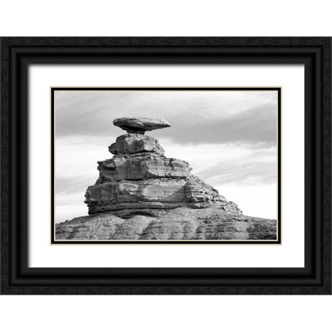 Mexican Hat BW Black Ornate Wood Framed Art Print with Double Matting by Taylor, Douglas