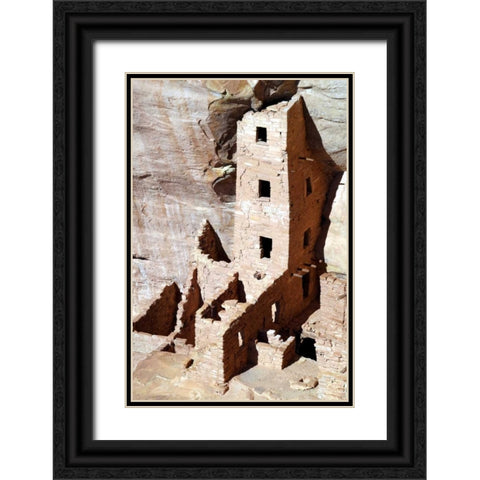 Square Tower House Black Ornate Wood Framed Art Print with Double Matting by Taylor, Douglas