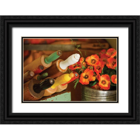 Rolling Pins I Black Ornate Wood Framed Art Print with Double Matting by Clayton-Thompson, Philip