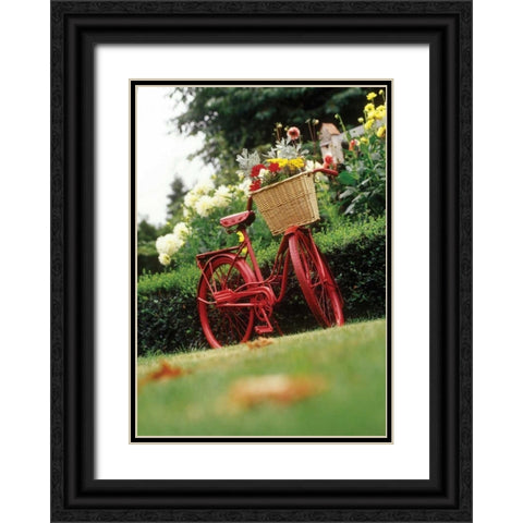Vintage Bicycle II Black Ornate Wood Framed Art Print with Double Matting by Clayton-Thompson, Philip