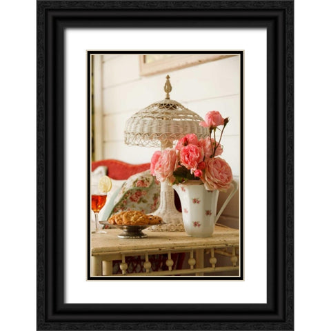 Summer Arrangement I Black Ornate Wood Framed Art Print with Double Matting by Clayton-Thompson, Philip