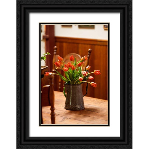 Fresh Tulips I Black Ornate Wood Framed Art Print with Double Matting by Clayton-Thompson, Philip