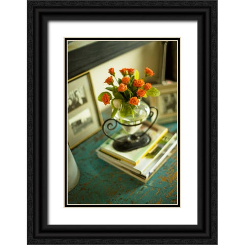 Spring Bouquet I Black Ornate Wood Framed Art Print with Double Matting by Clayton-Thompson, Philip