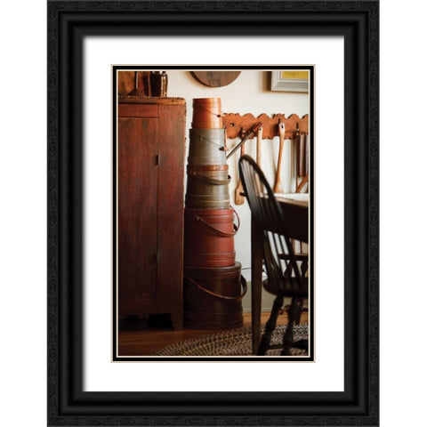 Hat Boxes I Black Ornate Wood Framed Art Print with Double Matting by Clayton-Thompson, Philip