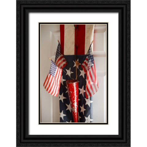 Patriotic II Black Ornate Wood Framed Art Print with Double Matting by Clayton-Thompson, Philip