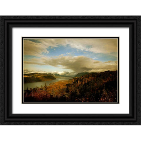 The Gorge I Black Ornate Wood Framed Art Print with Double Matting by Clayton-Thompson, Philip
