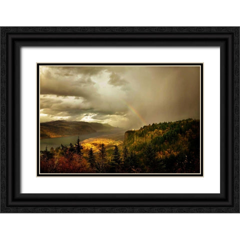 The Gorge II Black Ornate Wood Framed Art Print with Double Matting by Clayton-Thompson, Philip
