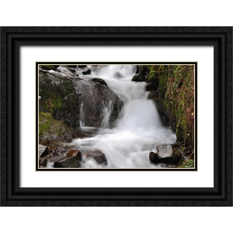 Stream Falls IV Black Ornate Wood Framed Art Print with Double Matting by Thomas, Logan