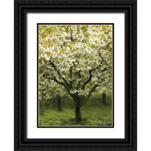 White Cherry Tree I Black Ornate Wood Framed Art Print with Double Matting by Geyman, Vitaly