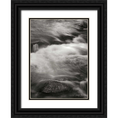 Flowing Waters V Black Ornate Wood Framed Art Print with Double Matting by Geyman, Vitaly