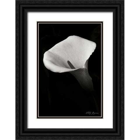 Calla Lily II Black Ornate Wood Framed Art Print with Double Matting by Geyman, Vitaly