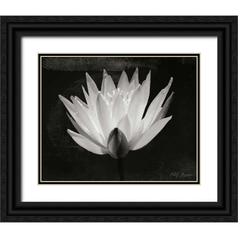 Glowing Lotus I Black Ornate Wood Framed Art Print with Double Matting by Geyman, Vitaly